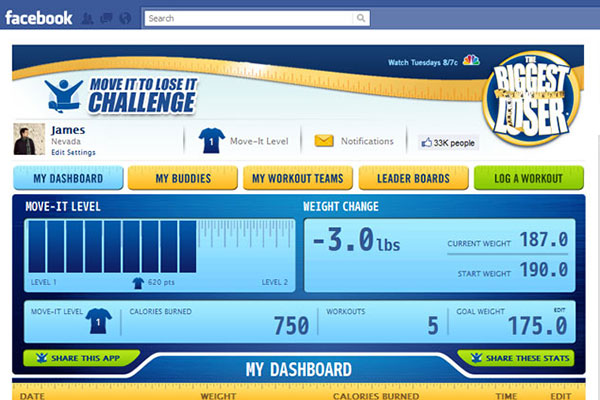 The Biggest Loser Facebook App